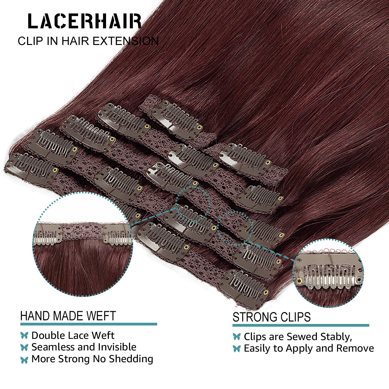 Hair Extensions Clip in Human Hair Hair Extensions Clip in Real Natural Hair Extensions