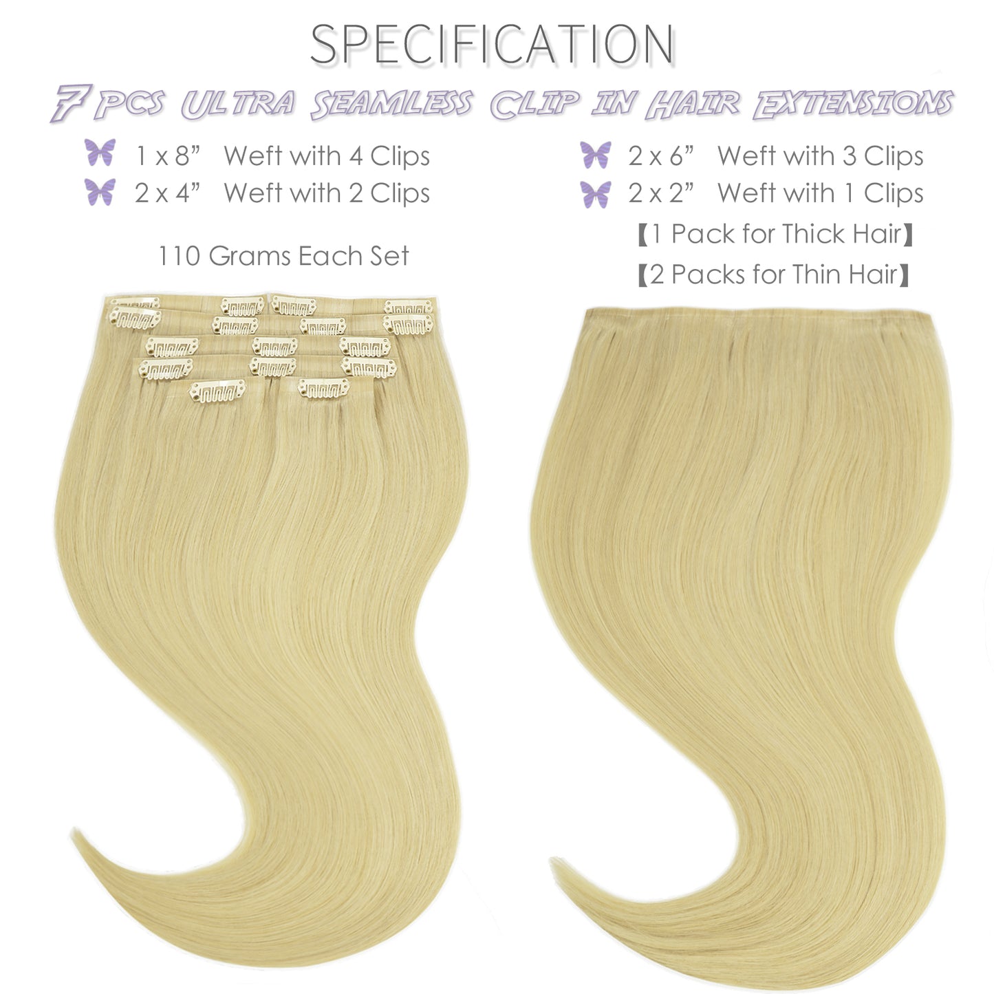 Hair Seamless Clip in Hair Extensions Hair Extensions Clip in Extensions lacerhairofficial