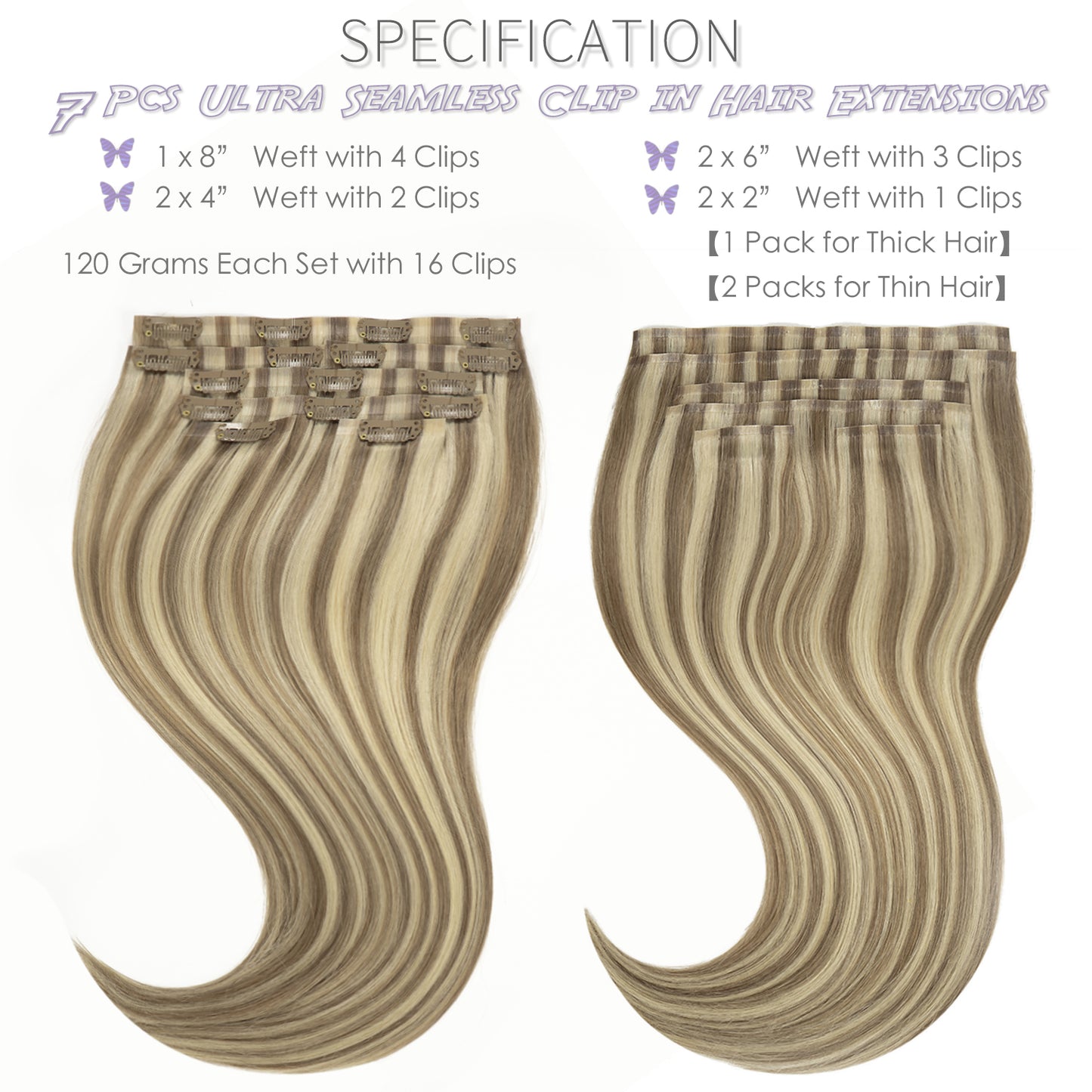 Hair Seamless Clip in Hair Extensions Virgin Human Hair Ultra Thin PU Weft Natural Hair Extensions Clip in Extensions lacerhairofficial