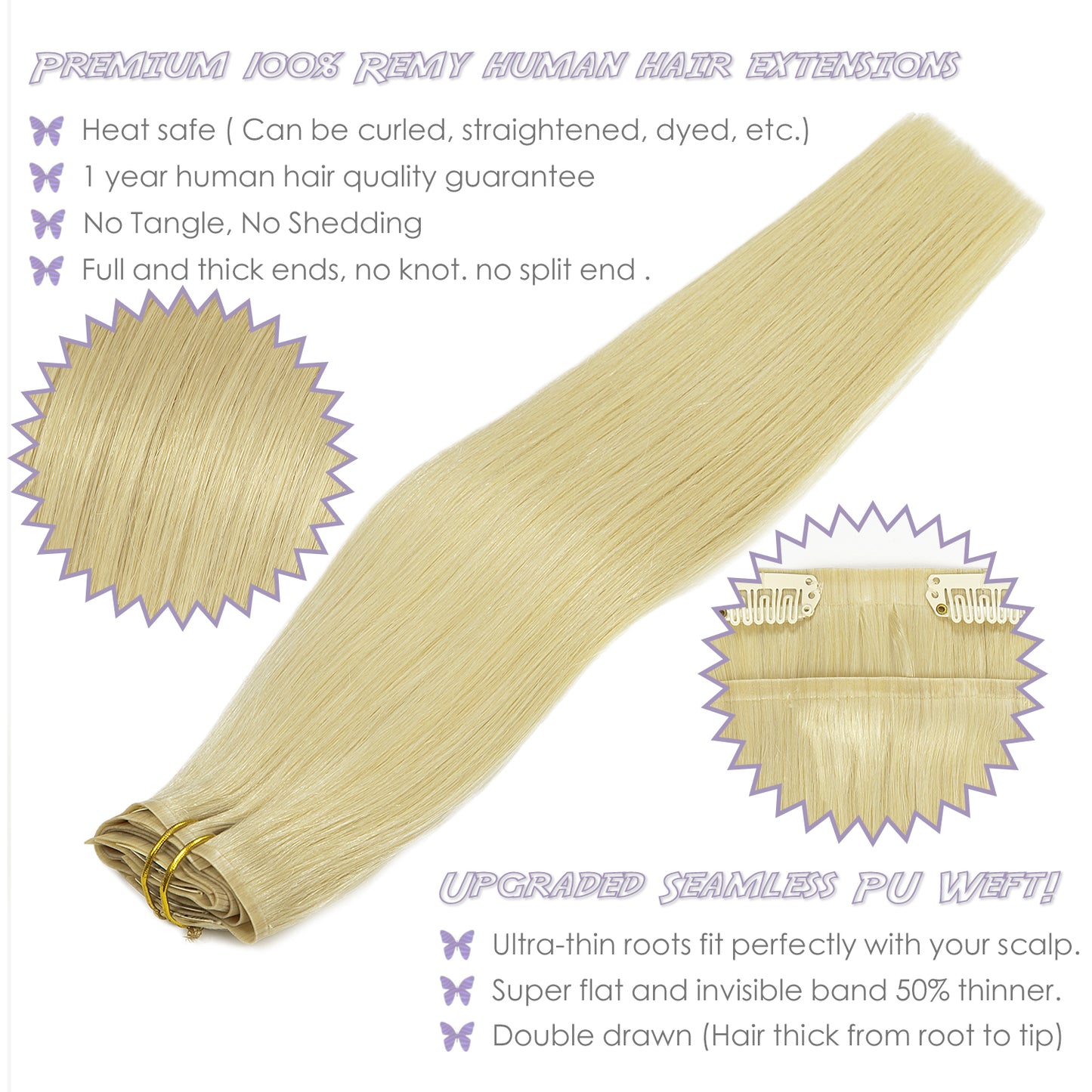 Hair Seamless Clip in Hair Extensions Hair Extensions Clip in Extensions lacerhairofficial