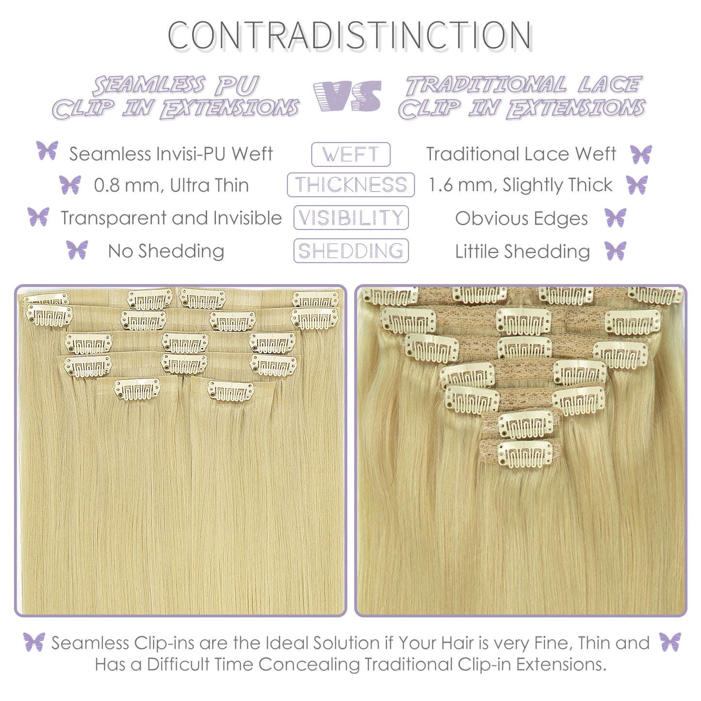 Hair Seamless Clip in Hair Extensions Hair Extensions Clip in Extensions lacerhairofficial