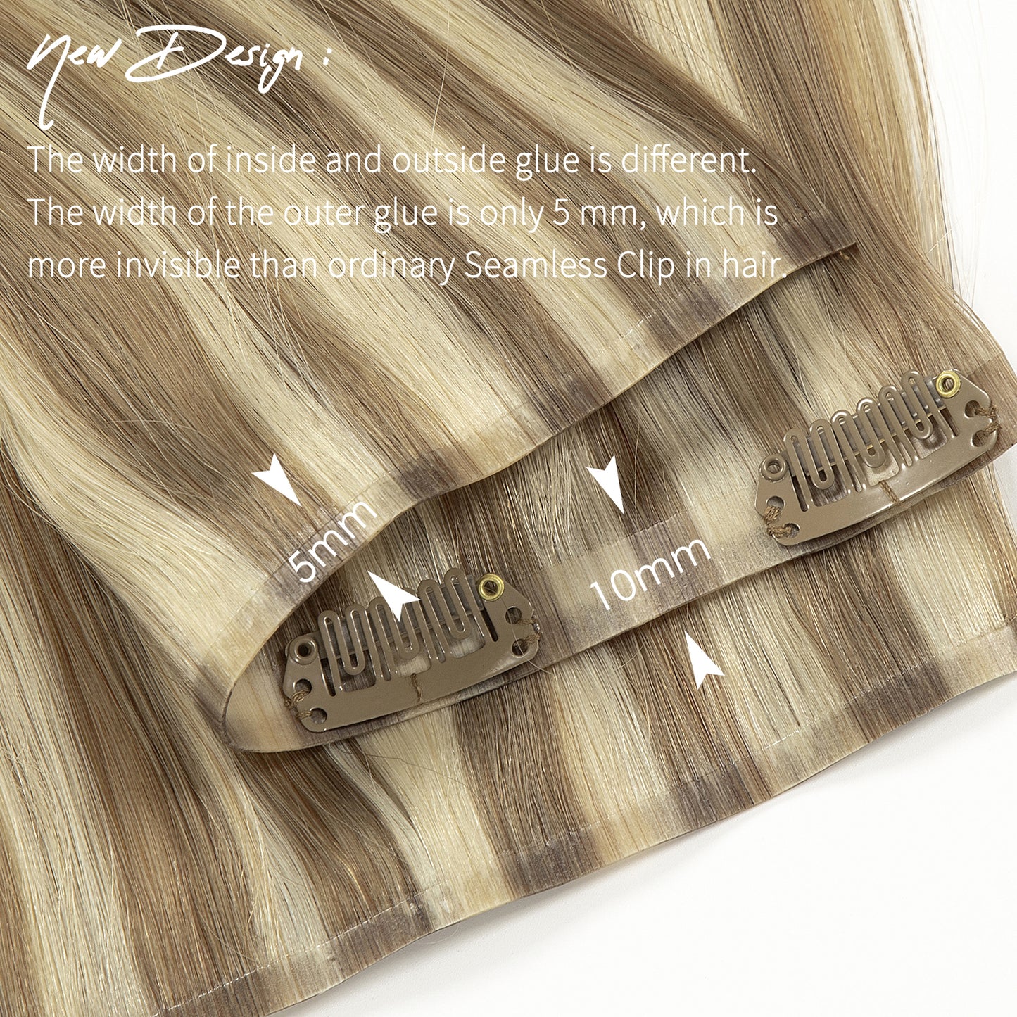 Hair Seamless Clip in Hair Extensions Virgin Human Hair Ultra Thin PU Weft Natural Hair Extensions Clip in Extensions lacerhairofficial