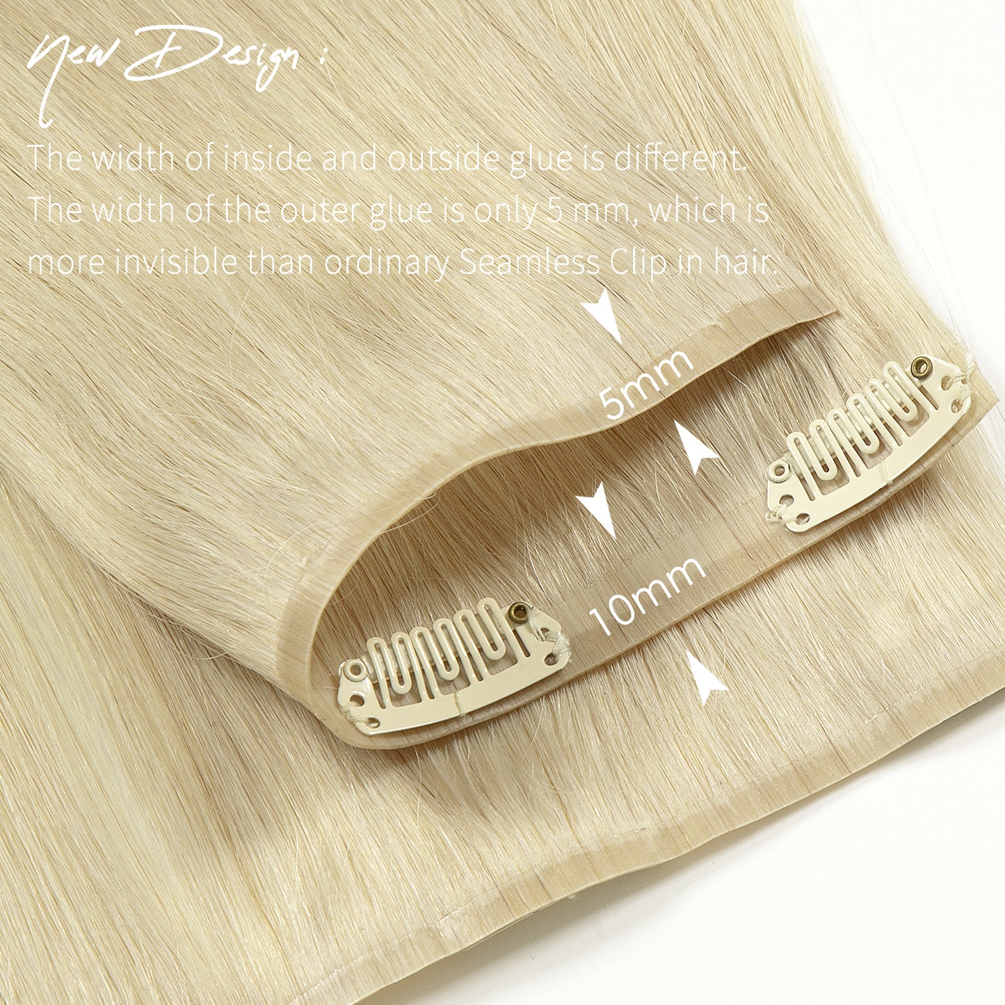 Hair Seamless Clip in Hair Extensions Virgin Human Hair Ultra Thin PU Weft Natural Hair Extensions Clip in Extensions lacerhairofficial