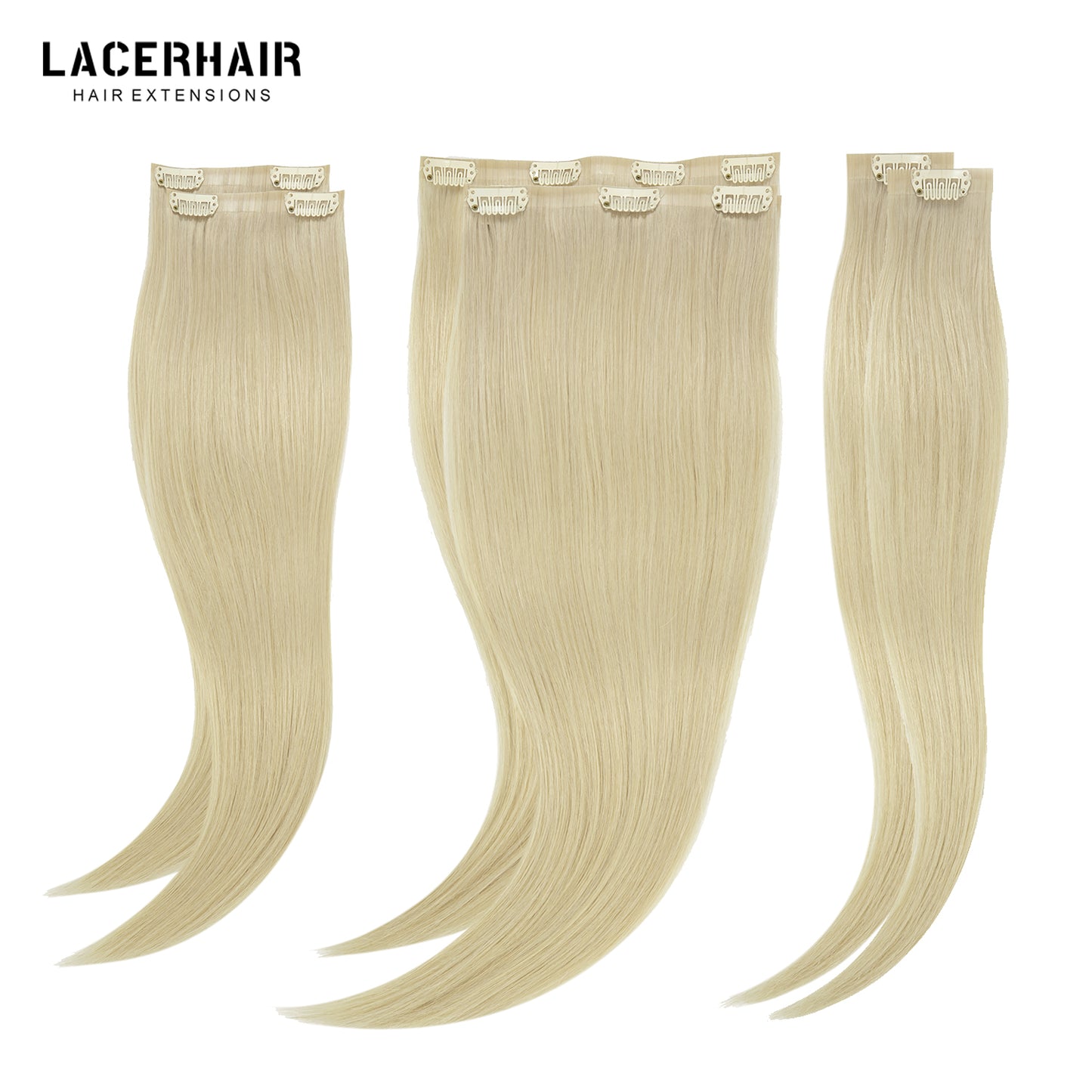 Hair Seamless Clip in Hair Extensions Virgin Human Hair Ultra Thin PU Weft Natural Hair Extensions Clip in Extensions lacerhairofficial