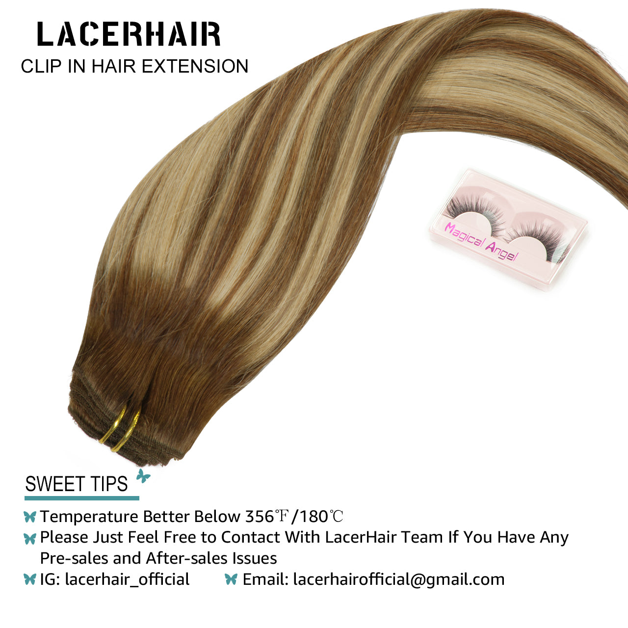 Hair Extensions Clip in Human Hair Human Hair Extensions Clip in Real Natural Hair Extensions lacerhairofficial