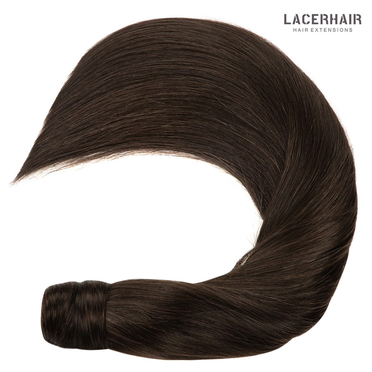 Human Hair Ponytail Dark Brown Color Hair Piece SIlky Wrap Around Ponytail Human Hair Extensions with Invisible Comb blonde clip lacerhairofficial