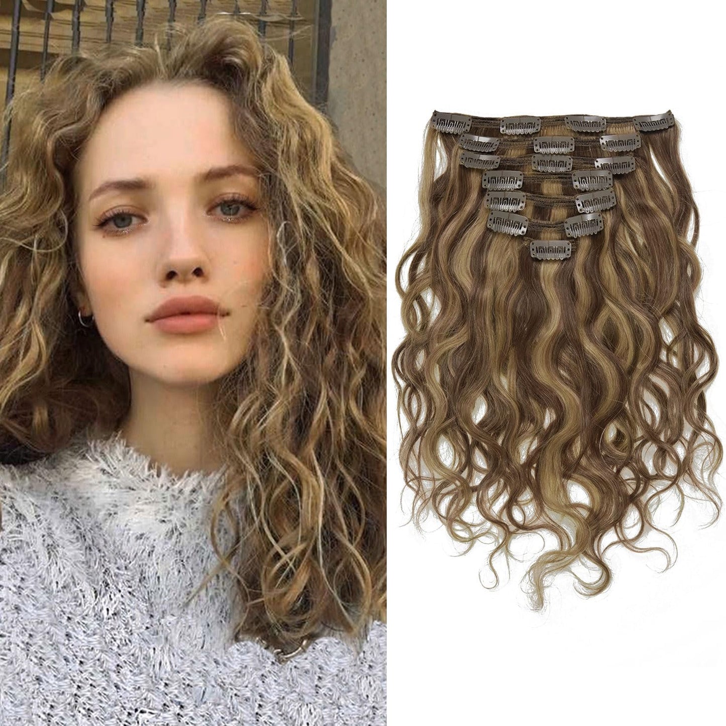 Clip in Human Hair Extensions Afro Jerry Curly 3B 3C Real Hair